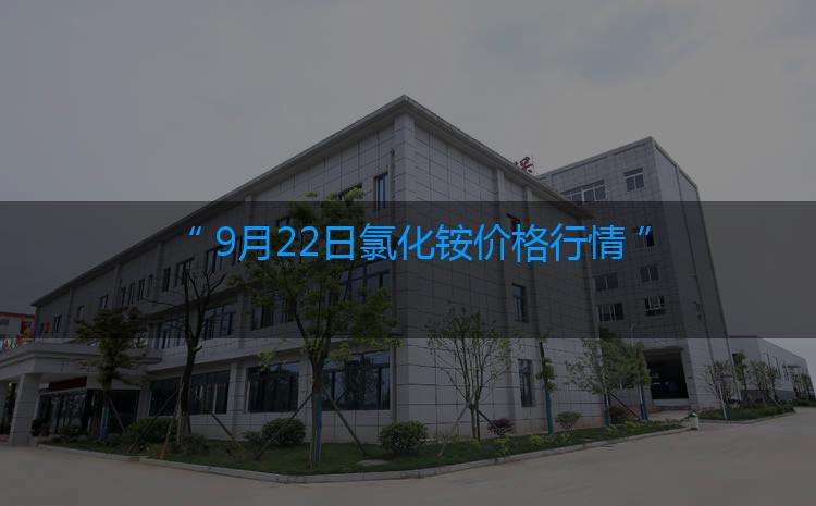 氯化铵最新价格：9月22日氯化铵价格行情