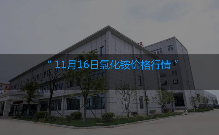 氯化铵最新价格：11月16日氯化铵价格行情